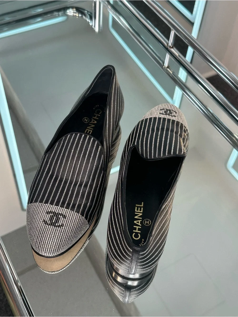 Chanel Pinstripe Loafer